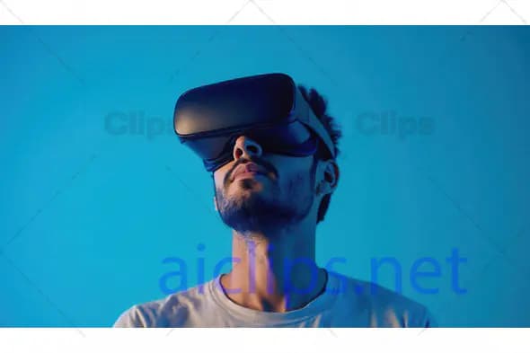 Man Engaged in Virtual Reality Experience