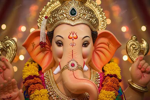 Ornate Ganesha Idol