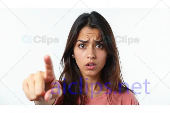 Concerned Woman Pointing Finger