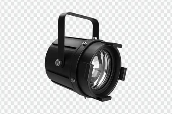 Black Professional Theater Stage Spotlight Isolated PNG Clipart