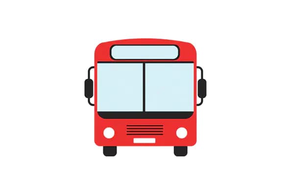 Bold Red City Bus Icon