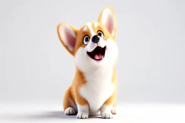 Adorable 3D Corgi Pup Animation