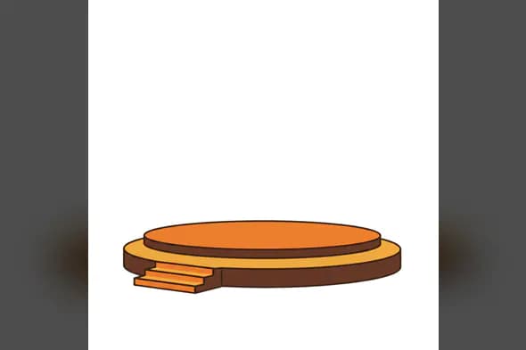 Tiered Circular Platform Vector