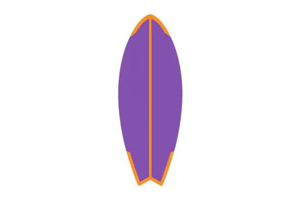 Vibrant Purple Surfboard Icon