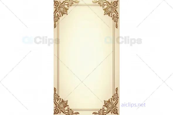 Elegant Ornate Gold Frame Invitation Background
