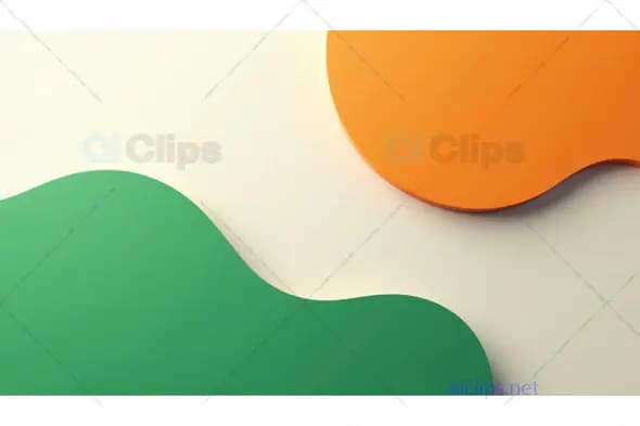 Minimalist Indian Flag-Inspired Abstract Design