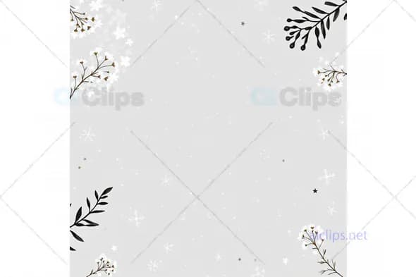 Elegant Floral Winter Background