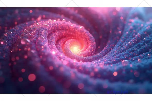 Abstract Spiral Galaxy with Neon Glow