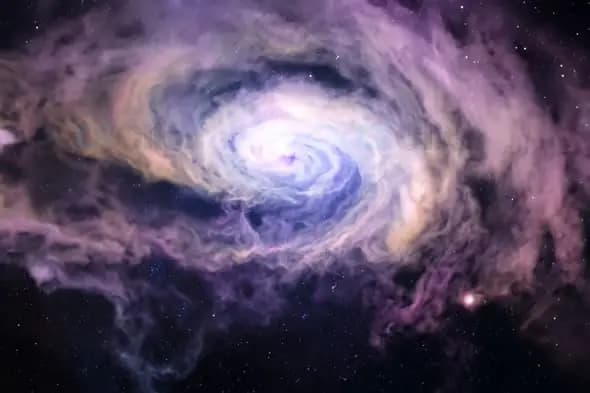 Swirling Nebula in Deep Space with Stars