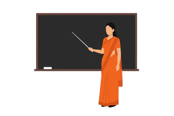 Indian Teacher Vector Illustration