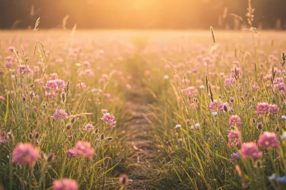 Sunset Clover Field Path