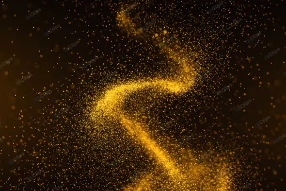 Golden Particle Swirl