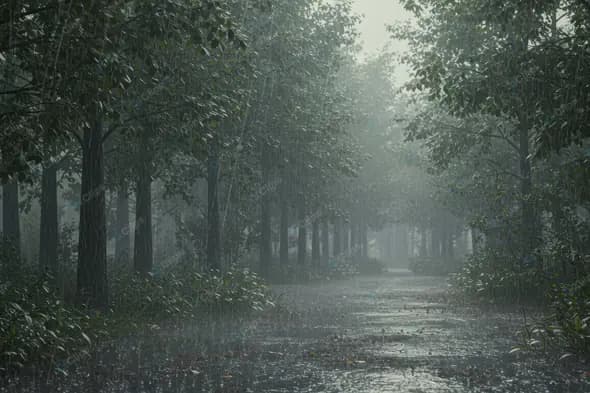 Misty Forest Downpour