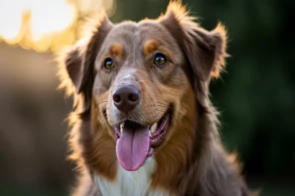 Happy Australian Shepherd Dog