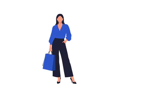 Sophisticated Shopper Vector Art
