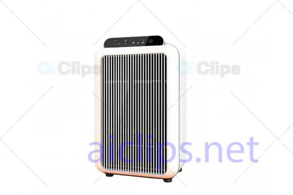 3D Modern Air Purifier Model with LED Touch Control