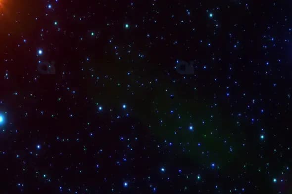 Glowing Starfield with Colorful Nebula Effects in Deep Space