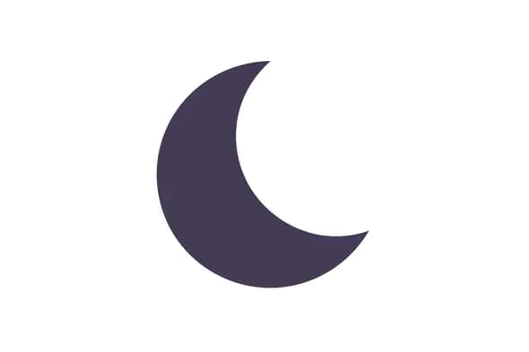 Sleek Crescent Moon Icon