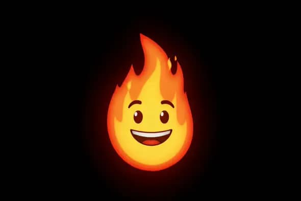 Smiling Fire Emoji Animation