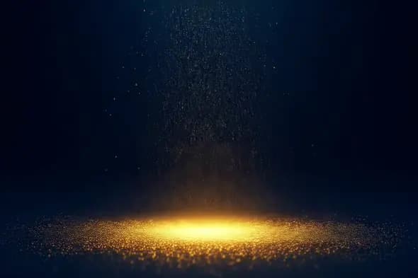 Mystical Golden Glow Particle Shower Background Animation
