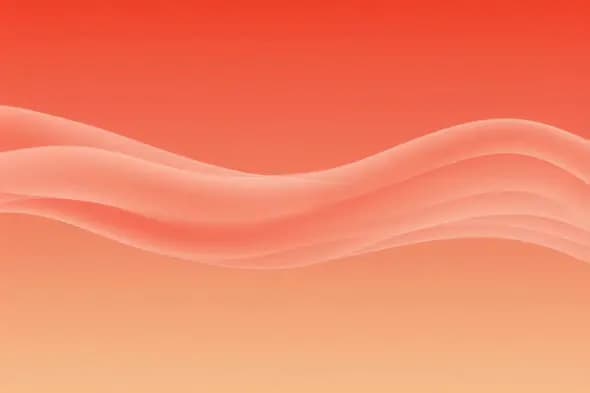 Flowing coral waves on peach gradient background