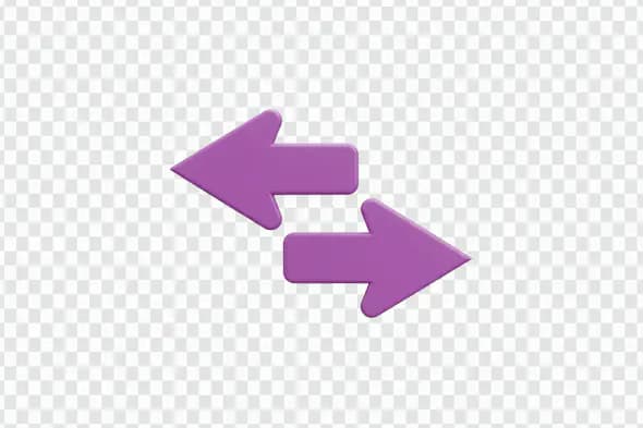 Purple Bidirectional Arrows Icon PNG Clipart
