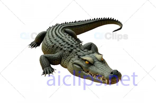 Realistic 3D Crocodile Model – Detailed Animal Illustration