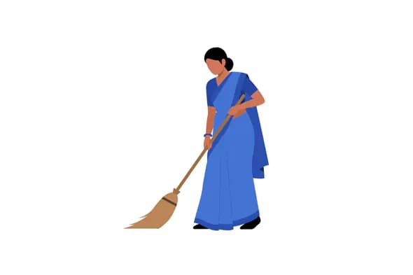 Traditional Sweeping Figure Vector