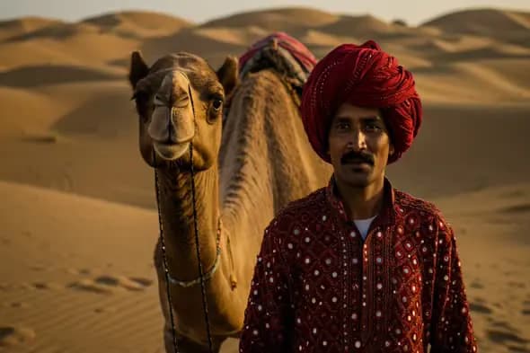 Rajasthani Man with Camel