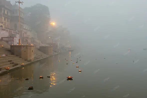 Mystical Dawn on the Ganges