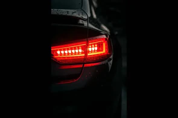 Car Rear Light at Night