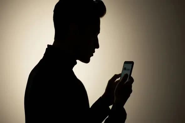 Silhouette Smartphone User
