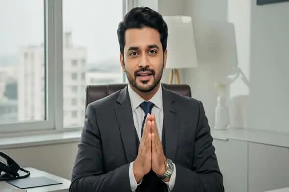 Executive Namaste Gesture