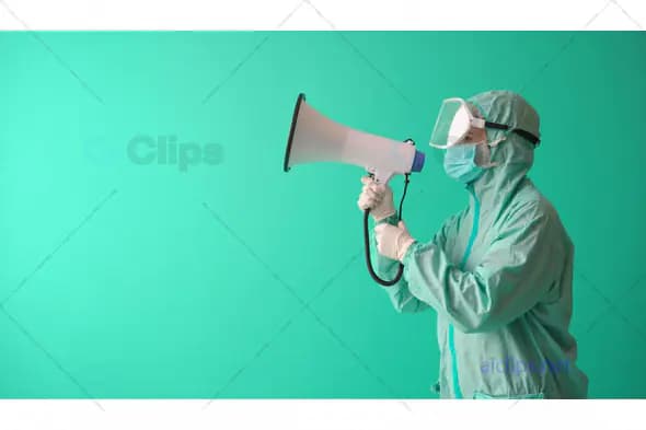 Healthcare Worker Making Announcement