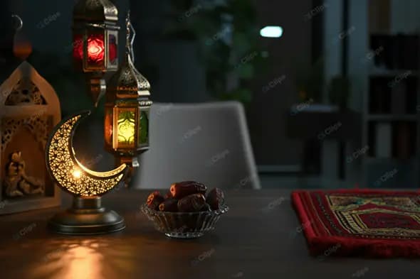 Serene Ramadan Home Office Setup
