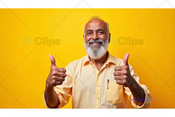 Senior Man Giving Thumbs Up