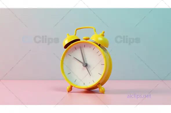 Yellow Vintage Alarm Clock