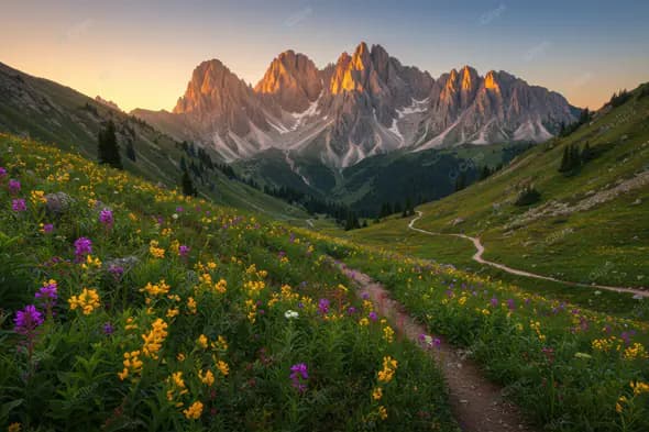 Alpine Wildflower Sunset Trail