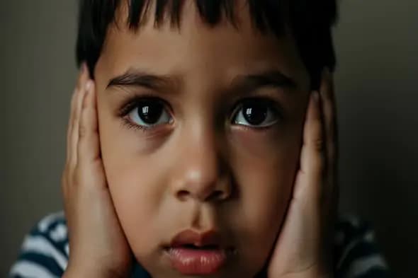 Enhanced Expressive Child Close-up