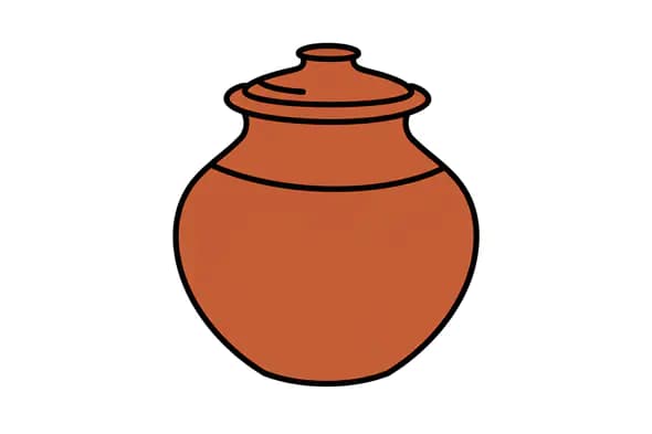 Terracotta Cooking Pot Vector