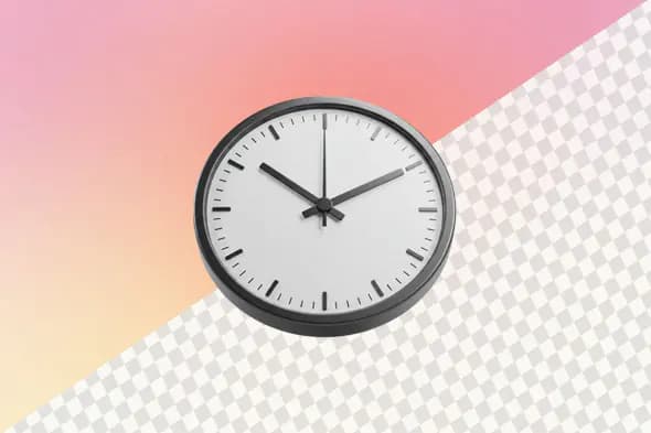 Sleek round wall clock with minimalist design