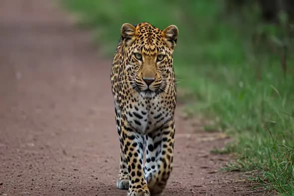 Majestic Leopard on Wilderness Path