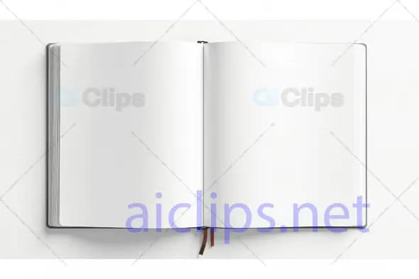 Open Blank Notebook with White Pages