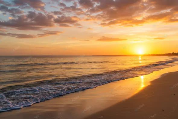 Golden Hour Beach Serenity