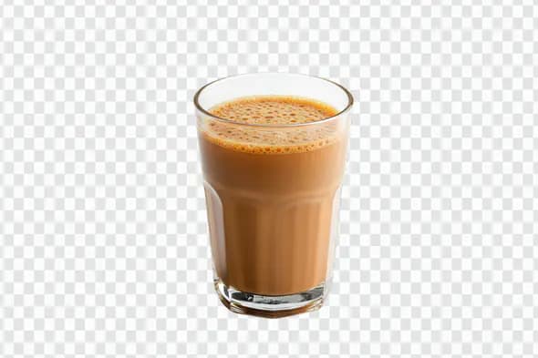 Frothy Indian Masala Chai Glass PNG Clipart