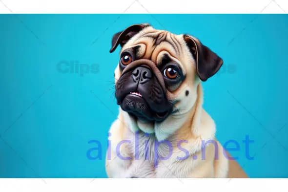 Pug Dog Close-Up Portrait