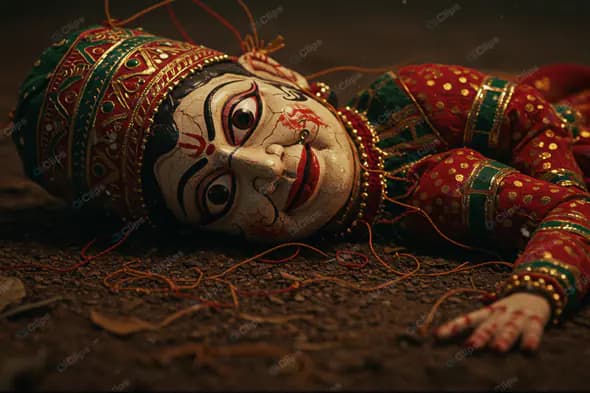 Intricate Kathakali Puppet