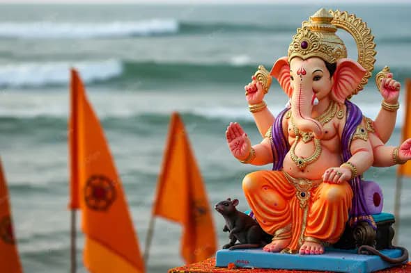 Seaside Ganesha: Divine Celebration