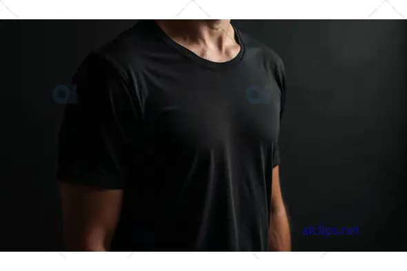 Black T-Shirt Close-Up