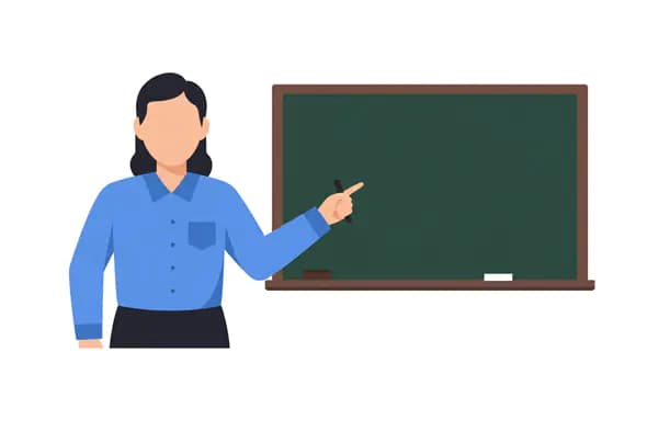 Female Educator Vector Illustration